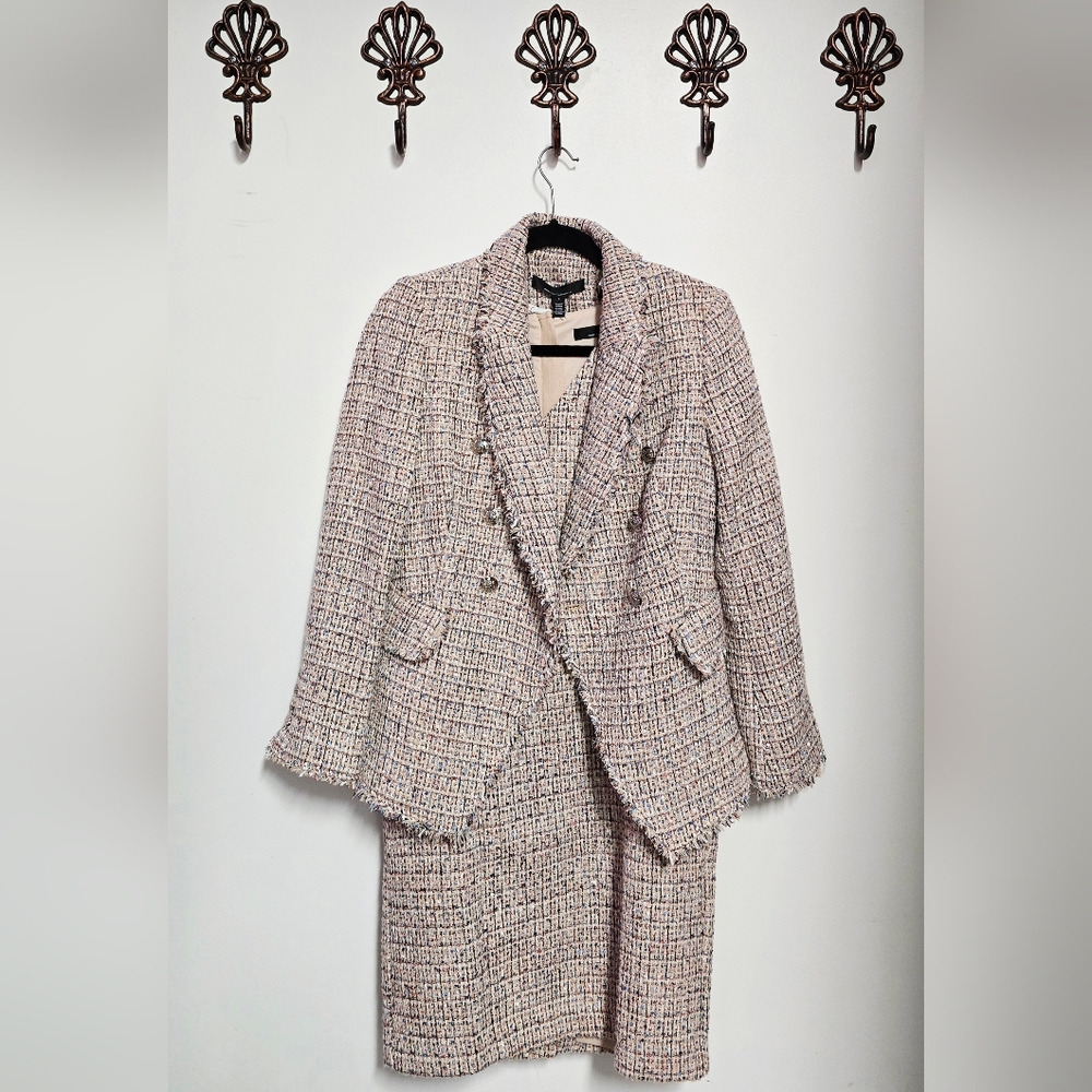 White House Black Market Tweed Blazer and Skirt Set